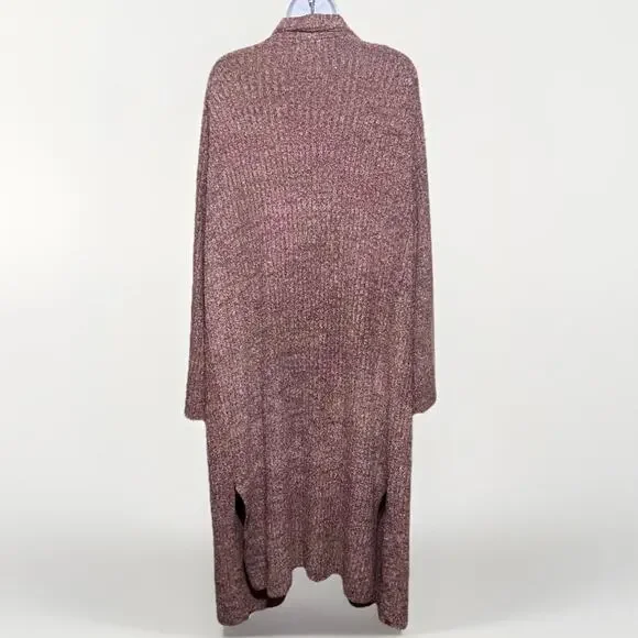 NWOT Barefoot Dreams Long Cardigan Sweater 1X Heavy Knit Lounge Cozy Luxurious - Picture 3 of 7
